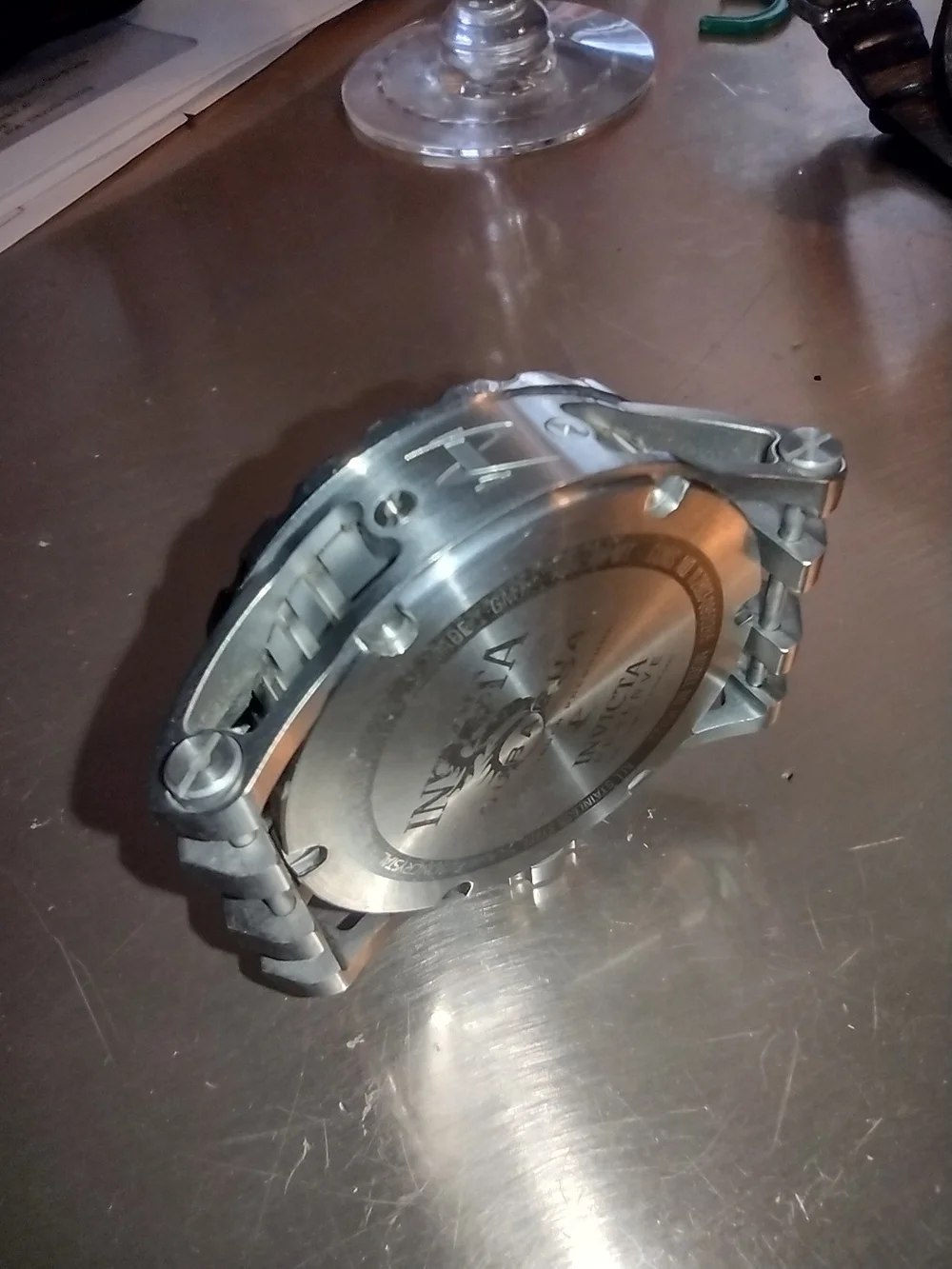 Invicta Silver and Blue Mens Sport Dive Watch
